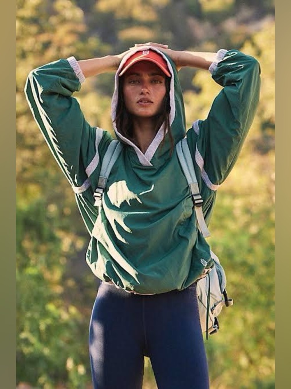 FP Movement Don’t Back Down Reversible Pullover Hoodie Forest Green / Grey